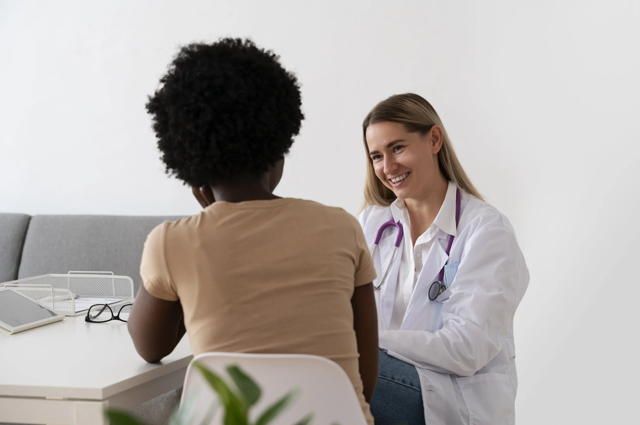 Dr at Mellow Minded MD with a patient